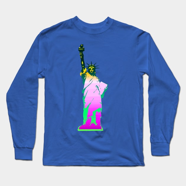 Retro Liberty Long Sleeve T-Shirt by ArtRight